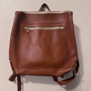 Portland Leather Tan Backpack